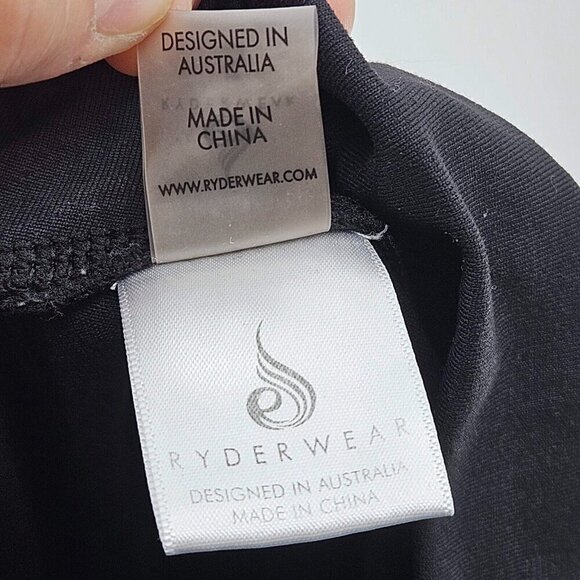 Ryderwear Base Full Length High Waisted Leggings Black Women’s Size S Athleisure - Picture 7 of 11